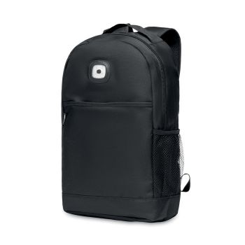 URBANBACK Batoh z RPET se světlem black