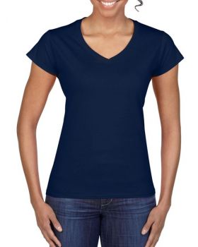 SOFTSTYLE® LADIES' V-NECK T-SHIRT Navy M