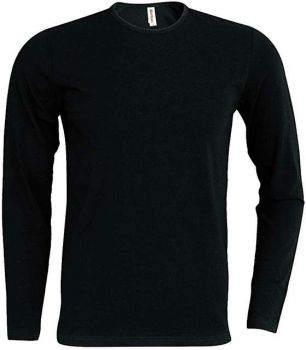 HELIOS - MEN'S LONG SLEEVE CREW NECK T-SHIRT Black 3XL