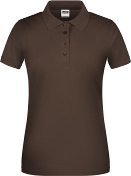 James & Nicholson | Dámské pracovní polo z bio bavlny brown 4XL