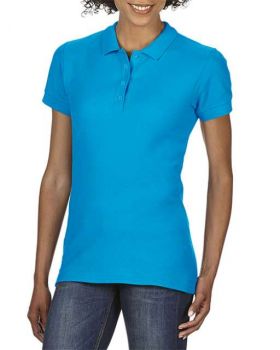 SOFTSTYLE® LADIES' DOUBLE PIQUÉ POLO Sapphire L