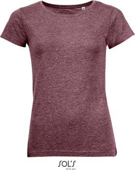 SOL'S | Dámské tričko heather burgundy XL