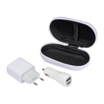 Cestovná sada typu USB + C biela