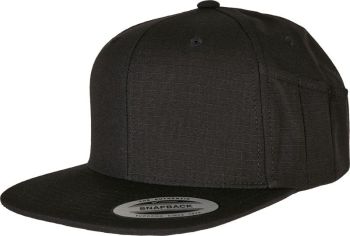 Flexfit | 6 panelová snapback kšiltovka s držákem na pero black onesize