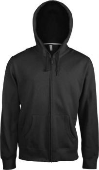 MEN'S FULL ZIP HOODED SWEATSHIRT Black M