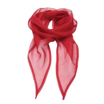 'COLOURS COLLECTION' PLAIN CHIFFON SCARF Red U